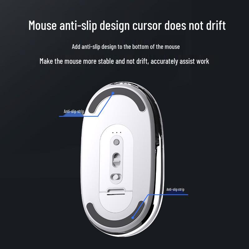 AUSDOM F01 Dual-Mode Transparent Wireless Mouse