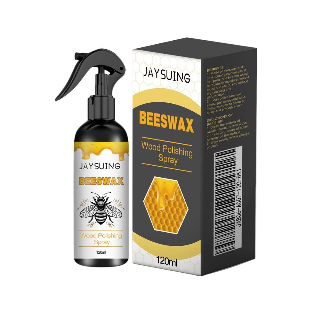 Spray lucidante per legno alla cera d'api Cera per la cura del legno Condimento lucidante per mobili in legno massiccio Lucidatore alla cera d'api Manutenzione cura mobili impermeabile Cera d'api
