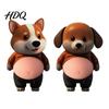 Animal Shaped Bumper 1 Pair 3D Elastic Belly Sticker Anxiety Stress Relief Cartoon Easy Install Decal with Fat Tummy Pinch Anti-collision Safety