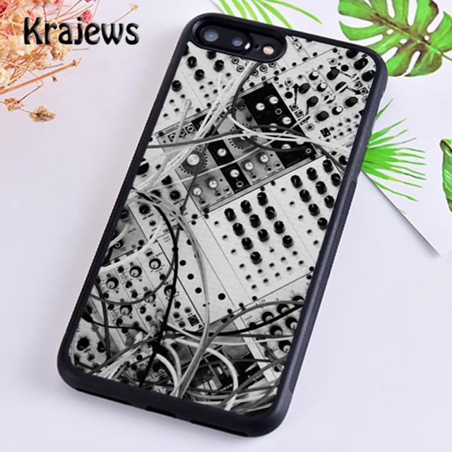 Krajews Vintage Synth Synthesizer Moog Print Phone Case For iPhone 17 Air 16 15 14 Plus 11 12 13 Pro Max Coque