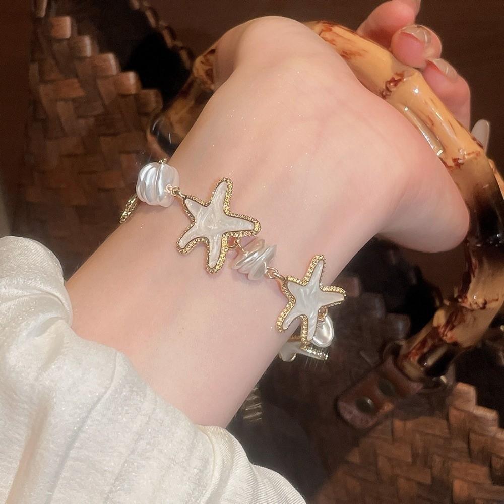 Bohemian Style Acetate Starfish Bracelet Ornaments Hand Chain Girls Couple Gift