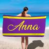 Custom Beach Towel Personalized Name Anna 160x80cm Microfiber Bath Towels All Season Soft Absorbent Blanket