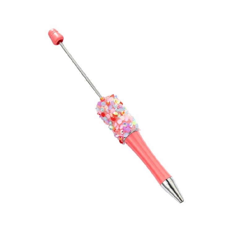 

6PCS Glittering Beadable Pen Ergonomic Grip Back Inks Smooth Writing For Journaling Note Taking School Office Supplies