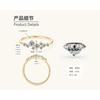 Silvere Glam A Niche Design Moissanite Ring, A Pure Silver Ring For Women's Starry Sky, A Trendy And High-end Accessory