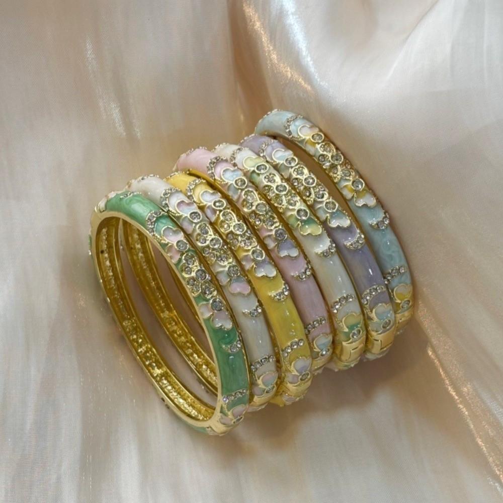 Kolorowa Vintage Bransoleta Cloisonné Tradycyjna Damska Bransoletka na Rękę Biżuteria Prezenty