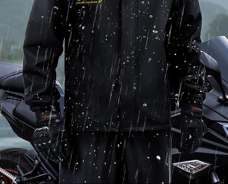 Heavy-Duty Split Raincoat & Pants Set for Motorcycle Riders