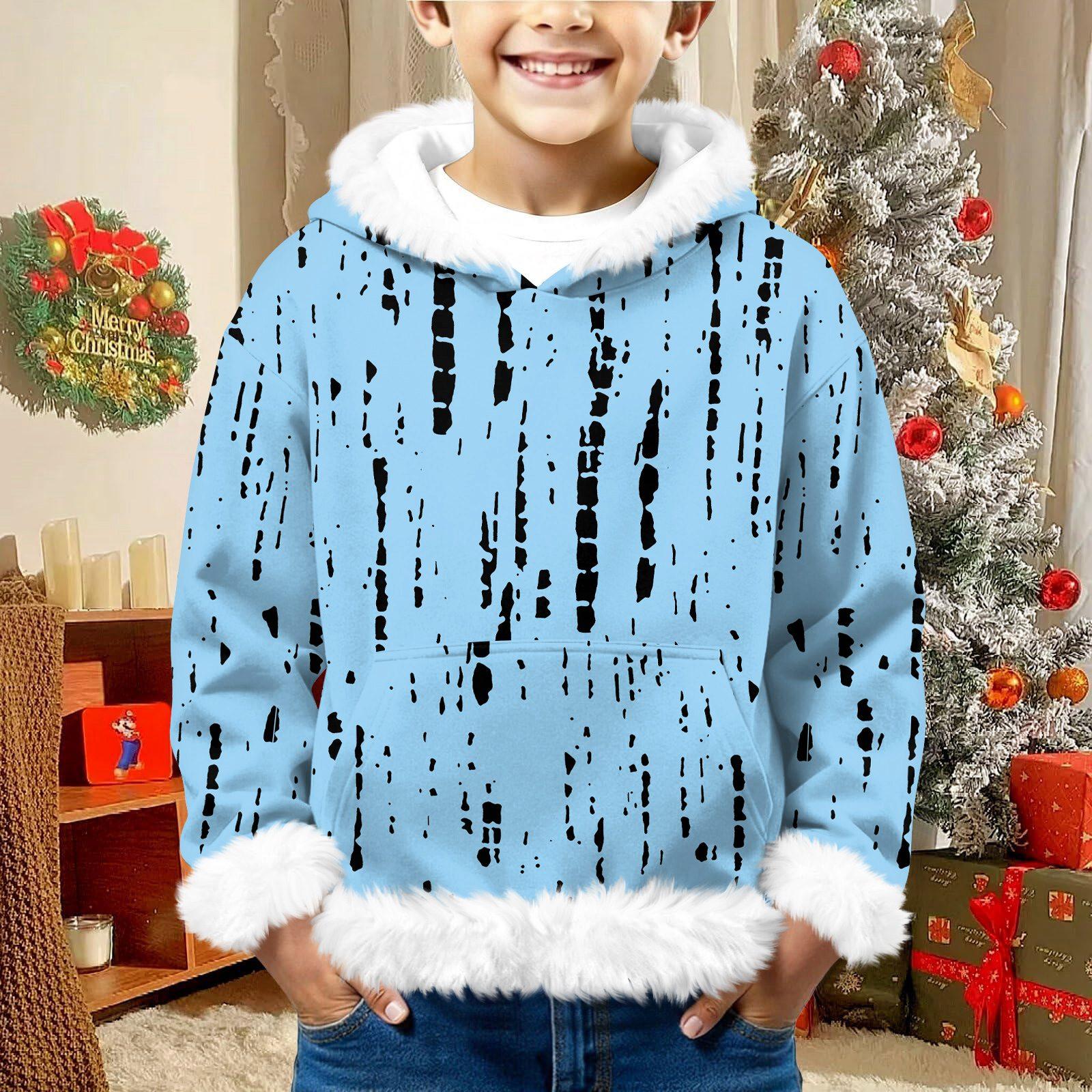 

Детский свитшот для девочек и мальчиков, с длинным рукавом, легкая повседневная толстовка с капюшоном, свободный удобный свитшот 160 небесно-голубой