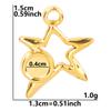6pcs/Lot Evil Eye Heart Star Cross Vintage Pendant With Drilling Holes Stainless Steel Charms For Jewelry Making Bulk Blank Bail