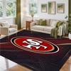 San Francisco 49ers Design Kristall-Samt-Teppich Weiche Dekorationsmatte für Schlafzimmer Eingang