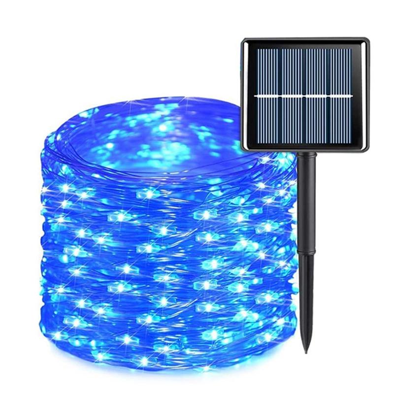 Solar Rope Strip Light Fairy String Garden Christmas Decoration Garland Xmas Solar Rope String Light Fairy Strip 32M/22M/12M/7M