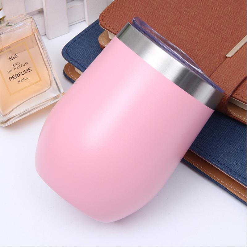 12oz Eierbecher 304 doppelwandiger Edelstahl Vakuum Eierschalen Thermobecher Rotweinglas Geschäftsgeschenk