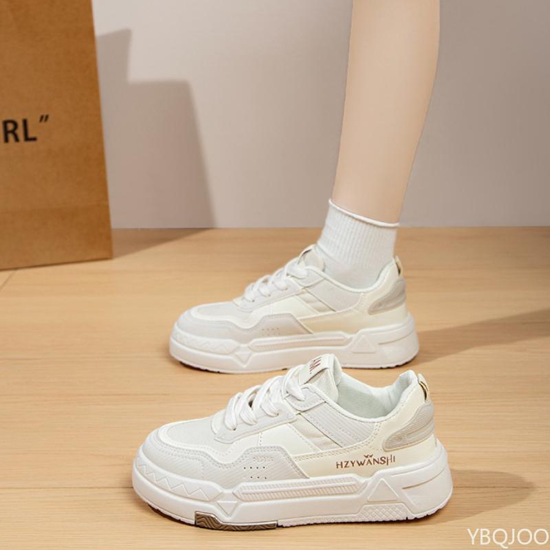 Fashion women's new versatile casual shoes round toe flat bottom anti slip simple comfortable wear-resistant thick soled women's shoes