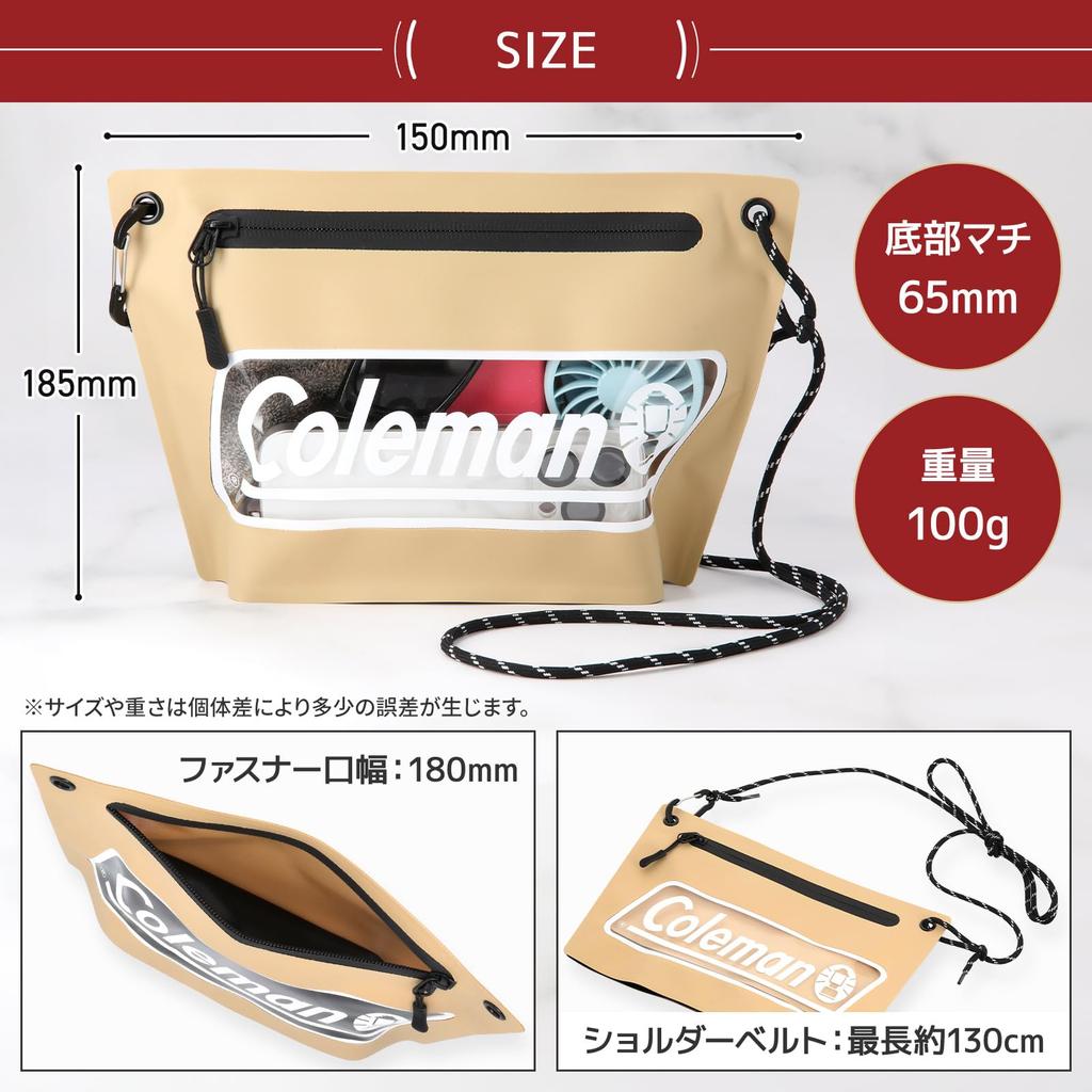 Etsumi Coleman Shoulder Seamless Outdoor Casual Bag for Men and Big Bag, Sacoche, Women, Carabiner, Lightweight, Logo, Olive, VCO-8779