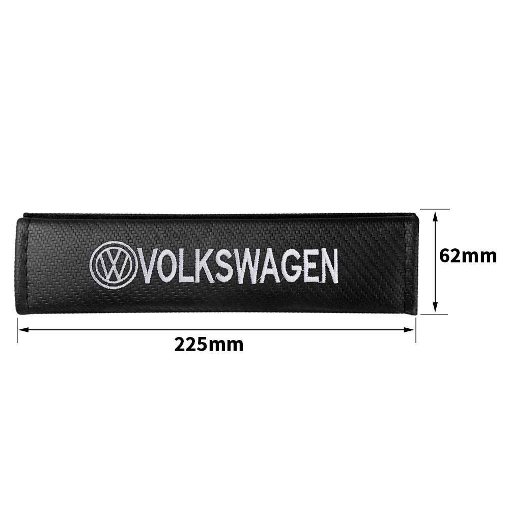 1/2Pcs Carbon Fiber Car Seat Belts Cover Shoulder Protect Pad For Volkswagen Golf 4 5 Passat b8 b5 VW R Line Sharan Polo Tiguan