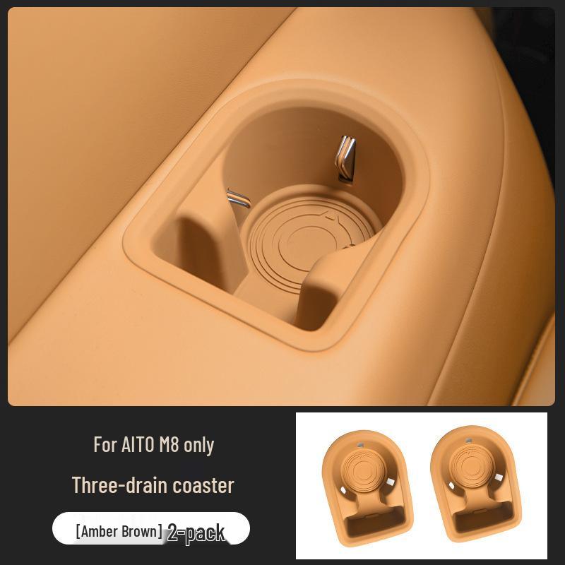 AITO Three-Row Cup Coaster & Holder Storage Box for Car Interior Decoration