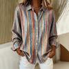 Camicia a righe trendy a maniche lunghe, casual e comoda per i look di tutti i giorni.