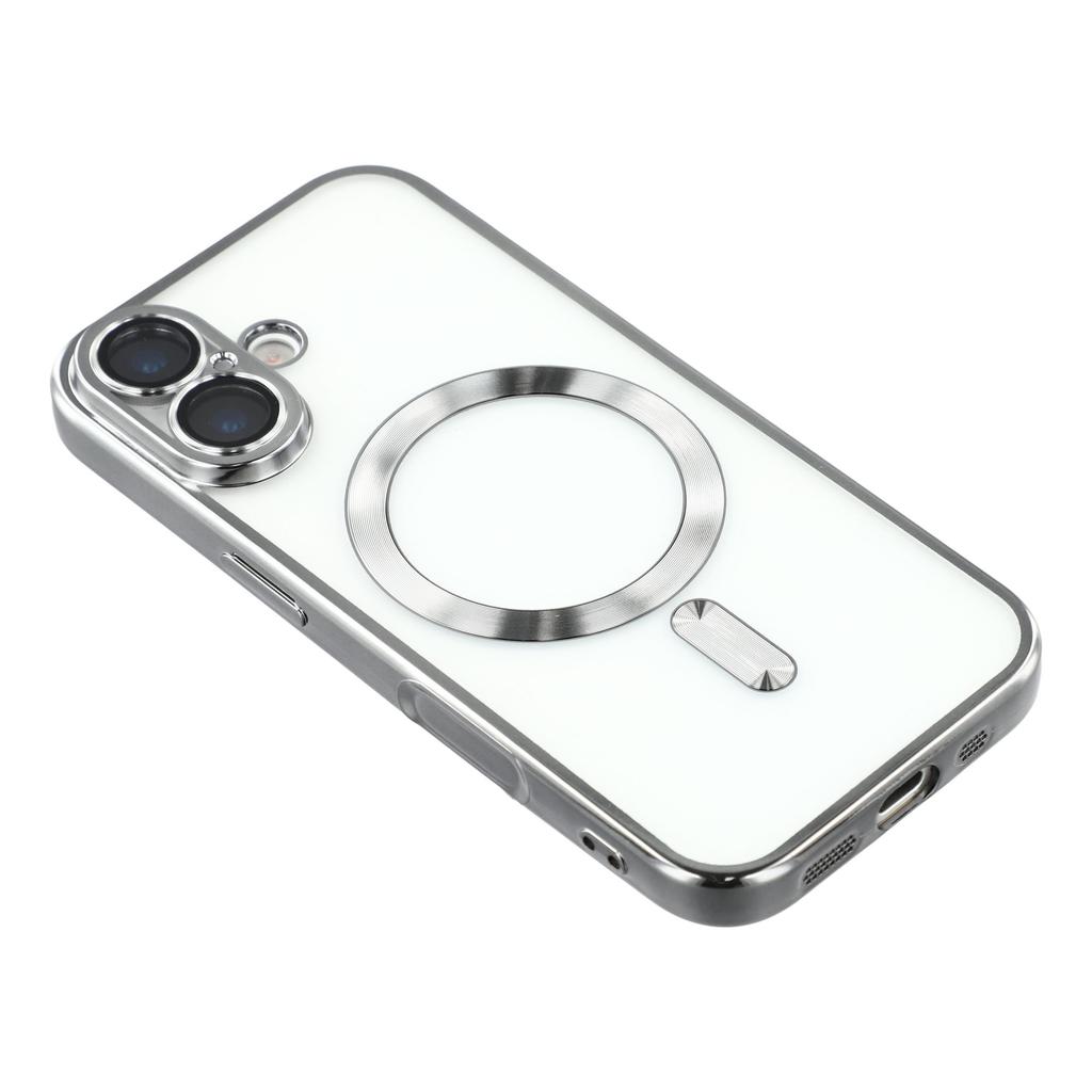 For iPhone 17 Case Compatible with MagSafe Electroplated TPU Phone Cover with Lens Film