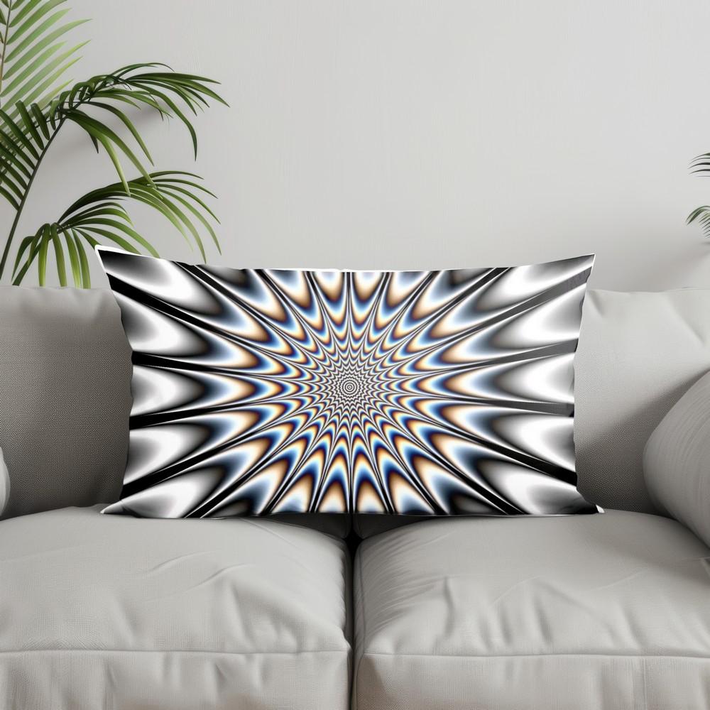 Home Decor Optical Illusion Pattern Pillowcase Suitable For Sofa Bedroom Car Pillow Cover Cushion Rectangular Back Cushion