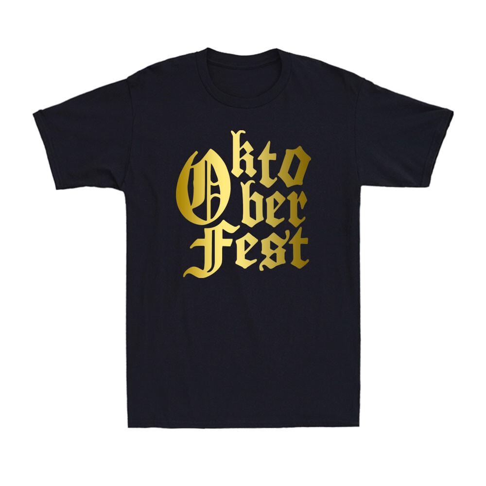 Октоберфест Фестиваль Германия Любители Пить Пиво Золотой Принт Мужская Футболка Унисекс Футболка M