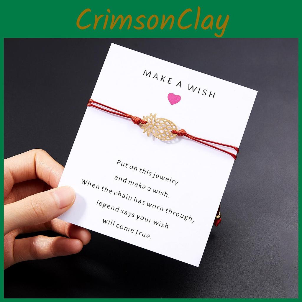 Glücksbringer Handgewebte Armbänder mit Papierkarte zum Verschenken