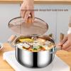 ZISIZ 304 Stainless Steel Soup Pot with Beech Wood Handle
