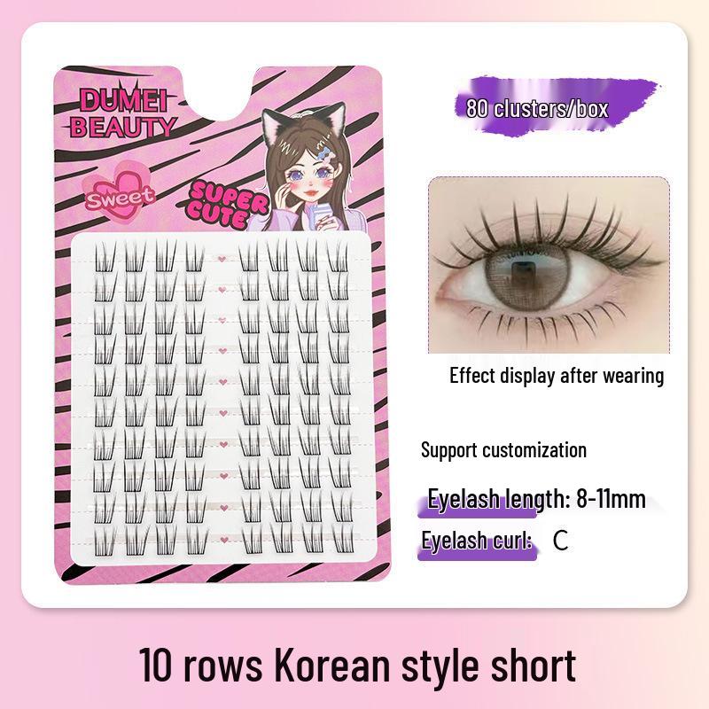 10-Row Autumn Leaf & Sunflower Faux Eyelashes - Flat, Glue-Free