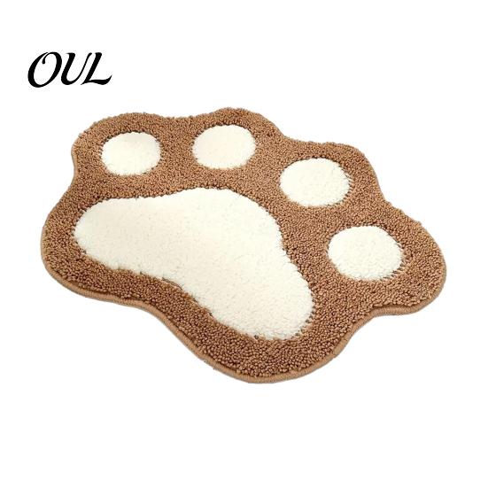 Washable Non-slip Rug Cat Paw Bath Mat, Non-Slip Soft Fluffy Rug, Absorbent Anti-slip Shower Mat Cute Area for Entrance Bathroom Bedroom Floor