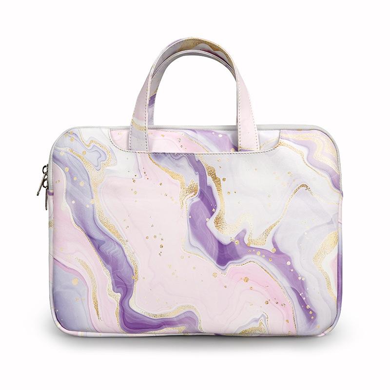 Mode Frauen Männer Bunte Laptop Handtasche PU Wasserdichte Business Aktentasche Tragbare Schulter Tasche für 13/15 zoll Computer