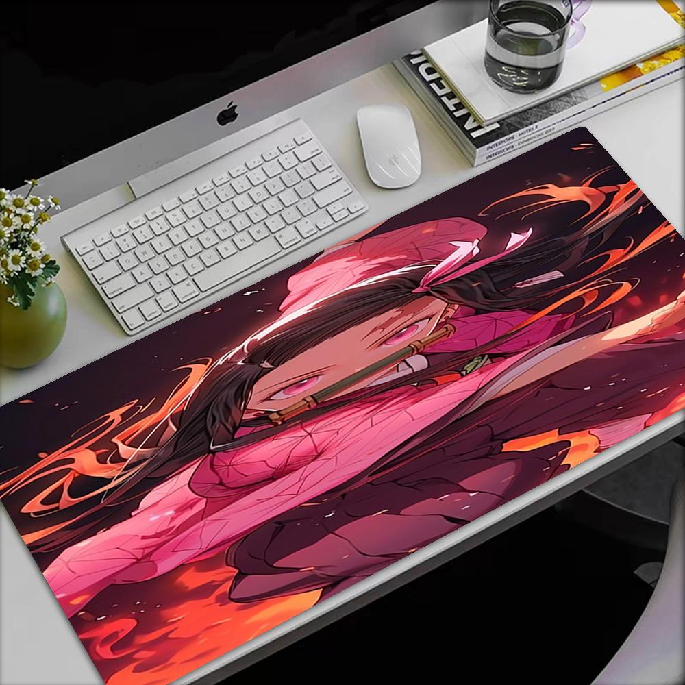 Demon Slayer Theme Mouse Pad, Non Slip Rubber Base, Multifunctional Office & Home Decor, Perfect for Workspace Personalization.