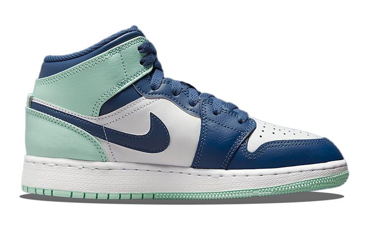 Jordan 1 Mid Mystic Navy Mint Foam GS 554725-413