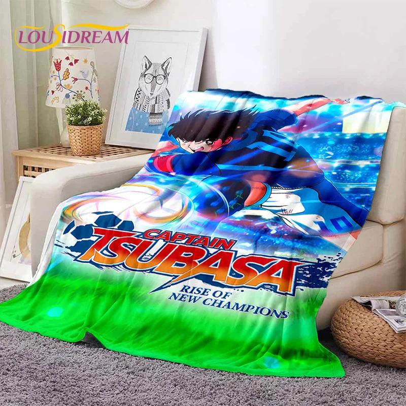 Cartoon Captain Tsubasa Football Soft Flannel Blanket for Beds Bedroom Sofa Picnic,Throw Blanket for Cover Outdoor Leisure Gift