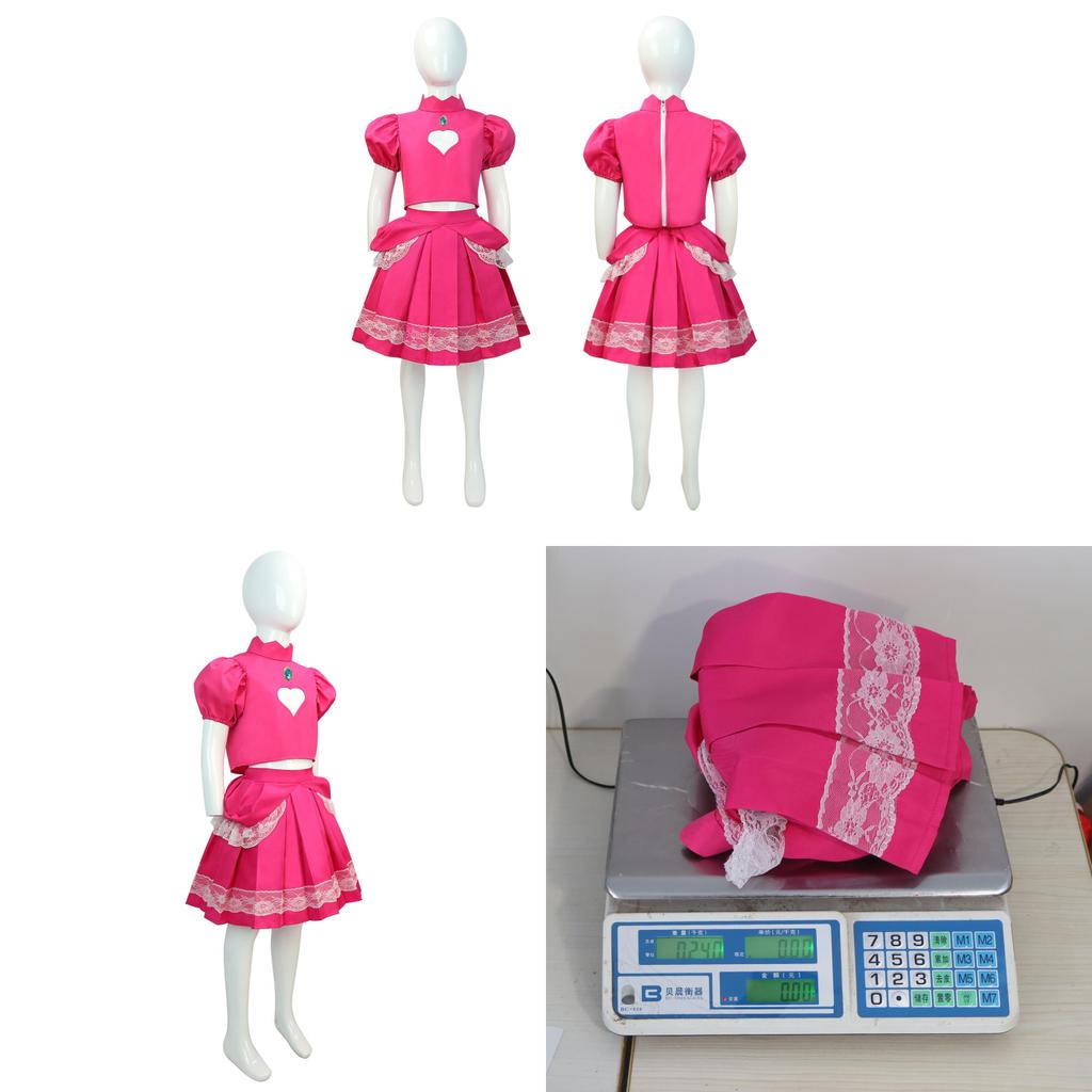 Super Mario Princess Peach Cosplay Costume For Stage Performances Girl Summer