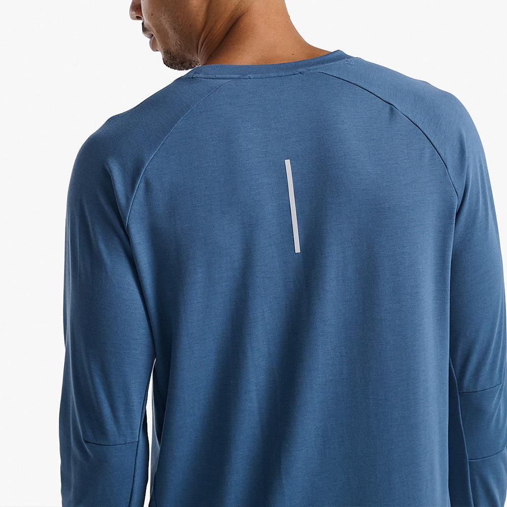 Tutaimjeuyu Men'S Ignition Base Layer Long Sleeve Tee Dark Blue_Mr6827Asmy-Srf