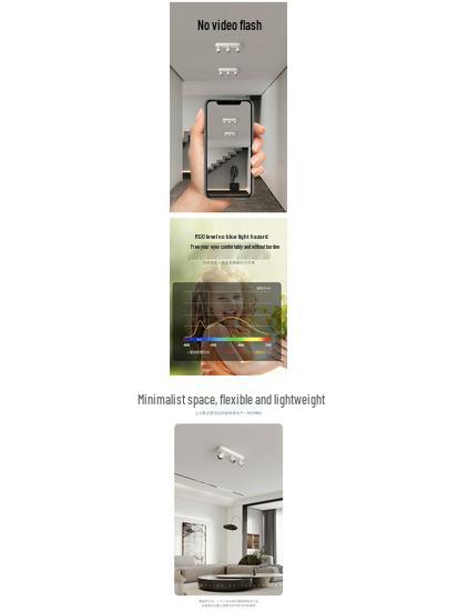 Adjustable Anti-Glare Folding Ceiling Spotlight with High Color Rendering for Household or Picture Lighting