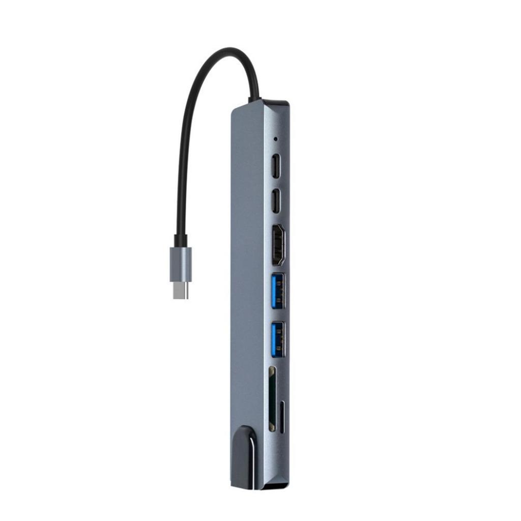 8-in-1 USB-C Hub: Type-C To HDMI, Network Card Converter, Multifunctional Dock