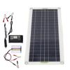 12V 30W Portable Solar Panel Kit with 220W Inverter Controller Polysilicon High Efficiency 2 USB Por