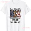 God Bless The USA T Shirt  Vintage Washed Stylish Breathable Fashion Slightly Versatile Casual Top For Everyday Wear Homme