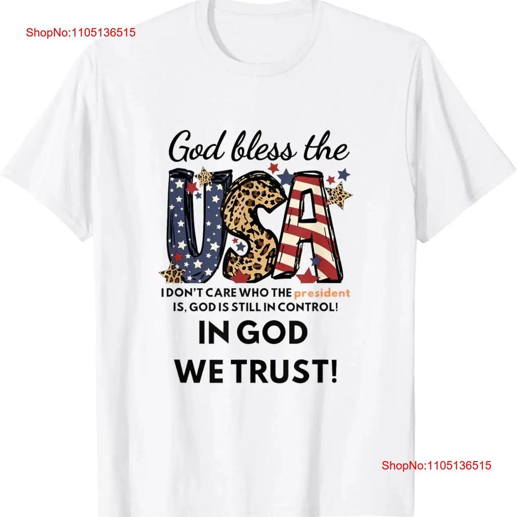 God Bless The USA T Shirt Vintage Washed Stylish Breathable Fashion Slightly Versatile Casual Top For Everyday Wear Homme