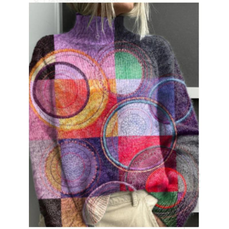 XS-6XL A Variety of Optional 2025 Latest Christmas Abstract Print Casual Outerwear Sweater