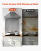 76x76 cm Stainless Steel Backsplash for Stove, Ultra Flat Splatter Guard, Wall Shield Range Hood Backsplash, Easy Clean Kitchen Wall Metal Panel,