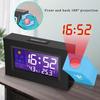 12H/24H Switching Projection Alarm Clock Weather Display Electronic Clock Display Humidity and Temperature Multi-Function Electronic