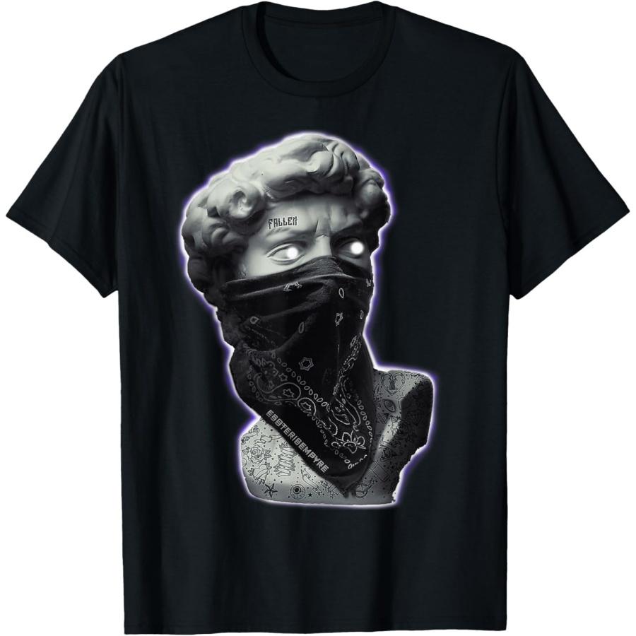 Статуя Давида Татуированная Бандана Индиго Падший Поп-арт Футболка S