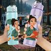 1PC Girl Reading Book Art Print 750ml Color Plastic Sports Water Bottle Leakproof Flip Straw Lid Suitable for Sports Office Home Use
