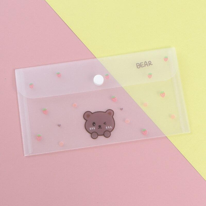 

Прозрачные сумки для хранения канцелярских принадлежностей Kawaii, офисные счета, файлы, органайзер для мелочей, детский студенческий пенал, маска, сумка для сохранения