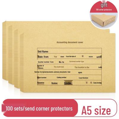 100 Sets A5/A4 Buchhaltungsbeleg-Hüllen aus Kraftpapier