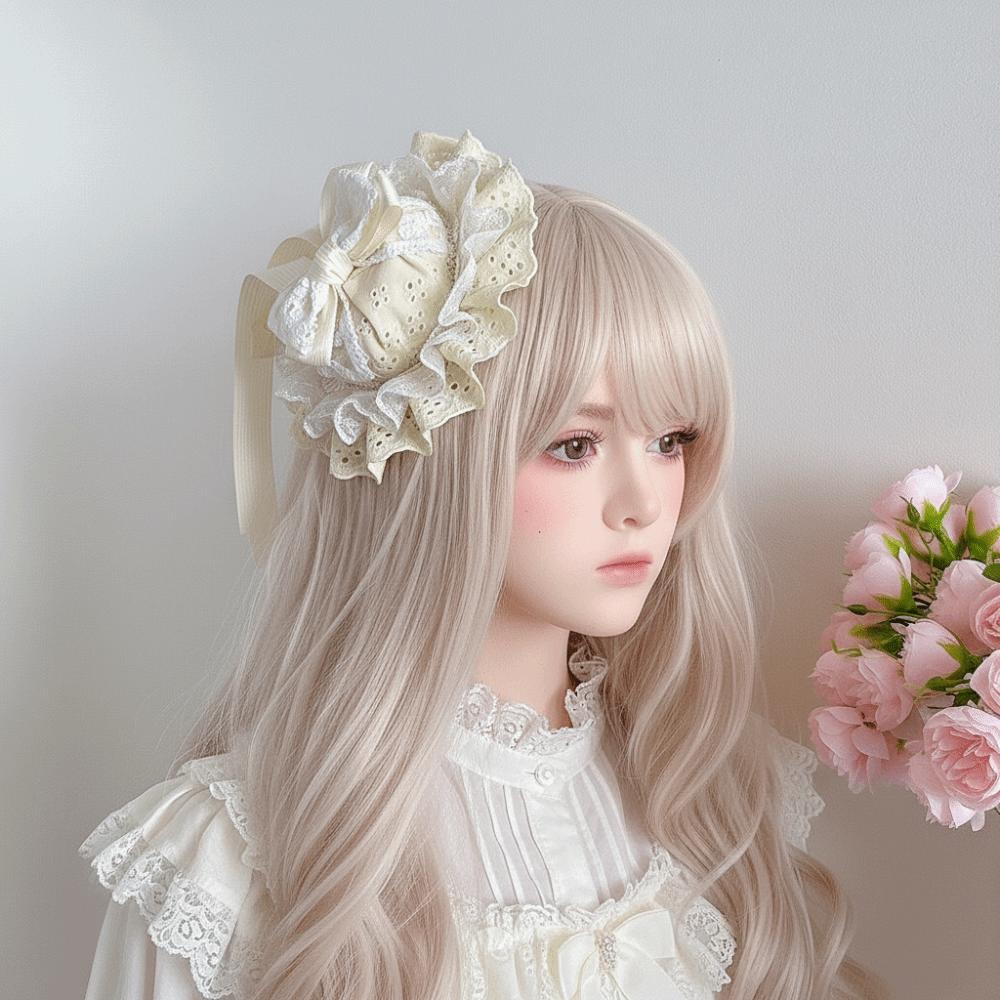 Vintage Top Hat Hair Clip Exquisite Lace Hair Clip Lolita Hair Clip  Lolita Hair Accessories