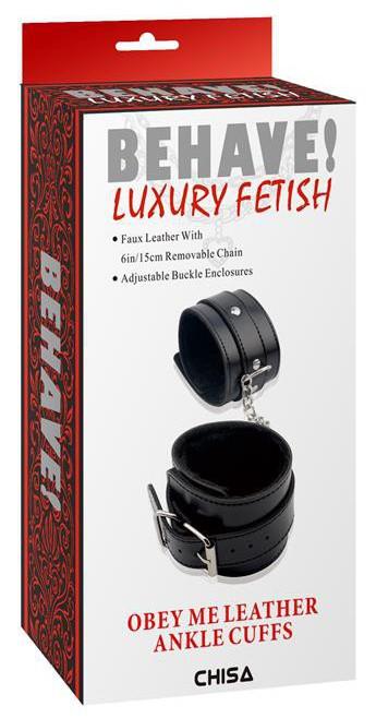 Menottes de cheville OBEY ME Noir - Chisa Novelties - Menottes