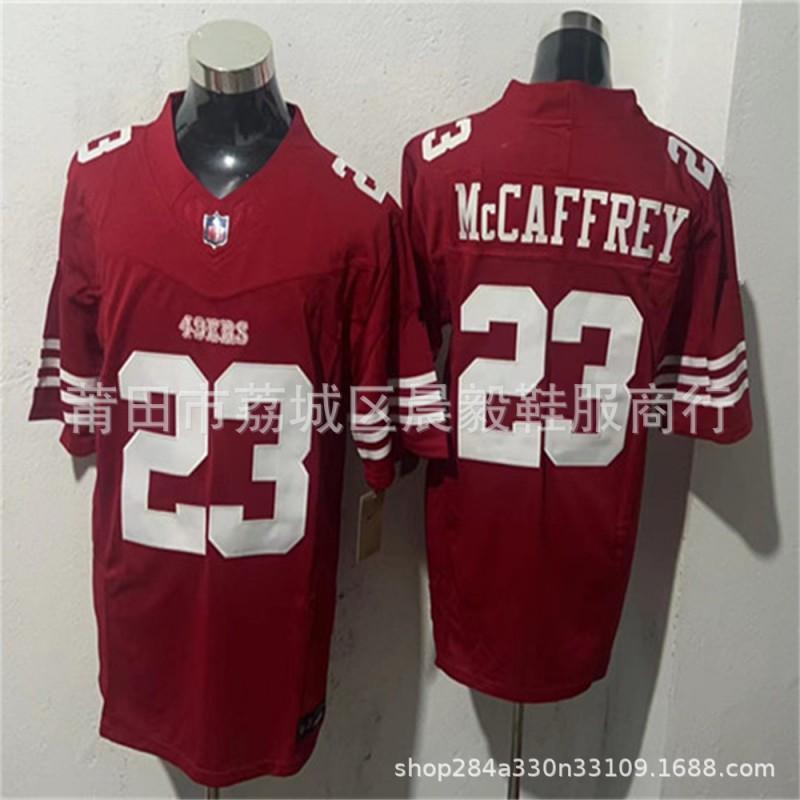 Camiseta Replica de Hombre NFL San Francisco 49ers George Kittle 85 Deebo Samuel 19 Nick Bosa 97 Mezcla de Algodón Uniforme de Fútbol