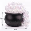 Bubbling Cauldron Ornament Unique Practical Vintage ABS Witches Bubbling Cauldron Multifunctional Violet Light for Party