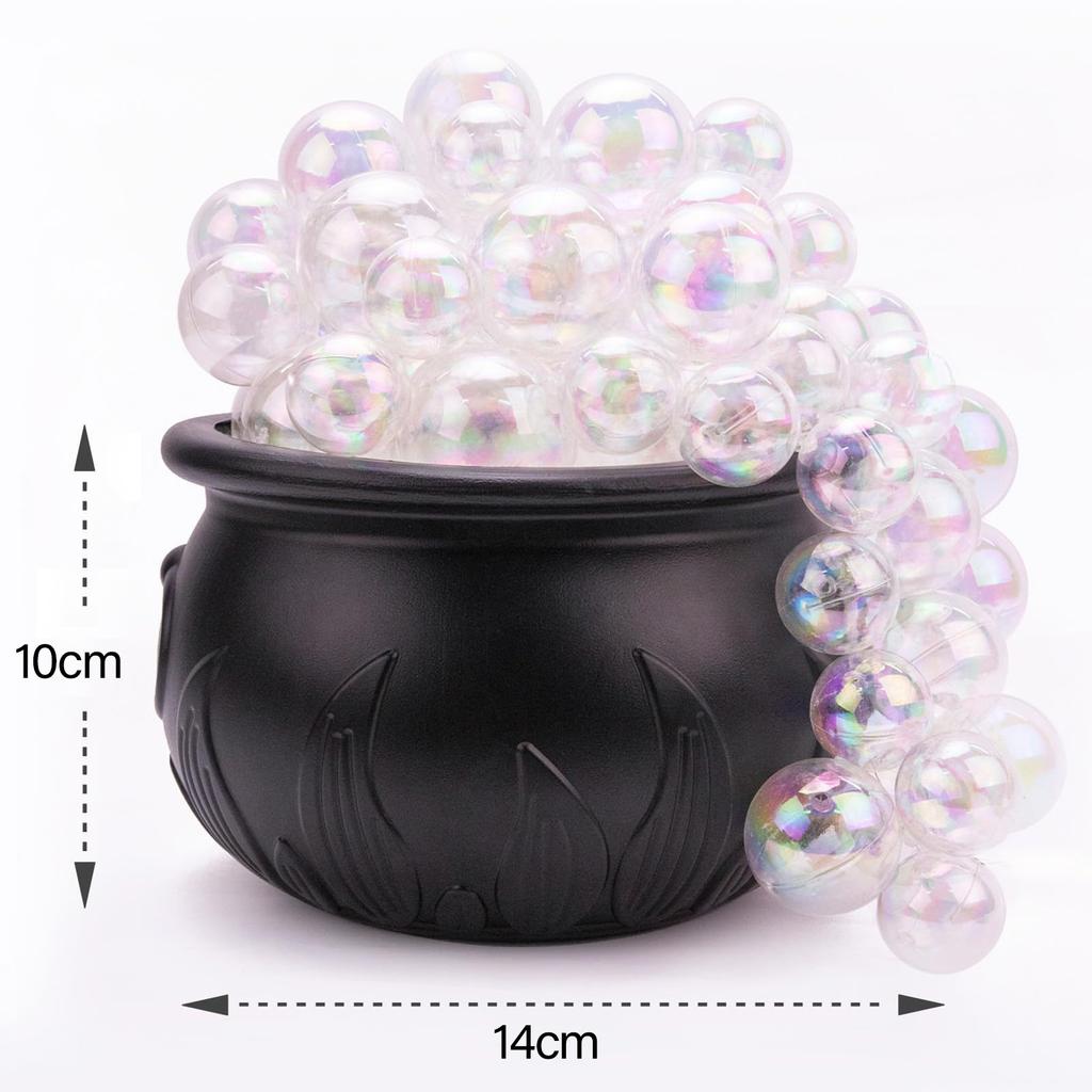 Bubbling Cauldron Ornament Unique Practical Vintage ABS Witches Bubbling Cauldron Multifunctional Violet Light for Party